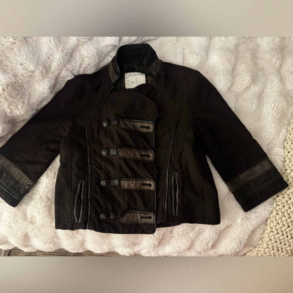 Women's Black Military Style Jacket Gary Graham